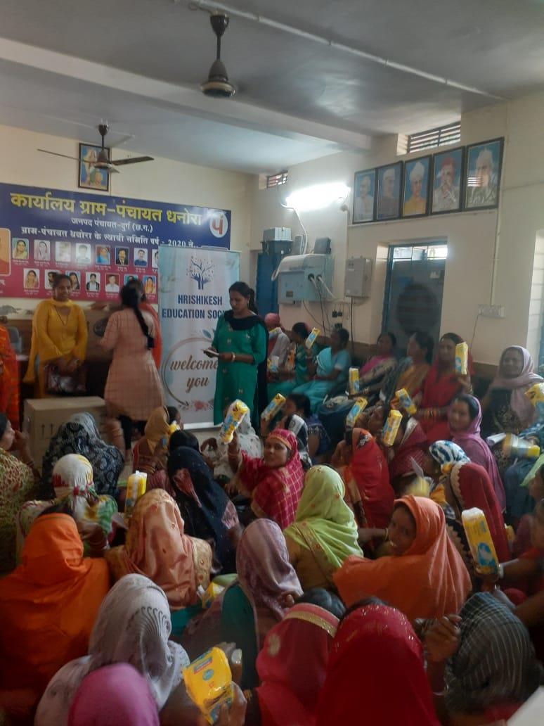 Sanitary pads distribution program for girl students at Dhanora Gram Panchayat